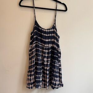 NAVY PINK TIE DYE DRESS
